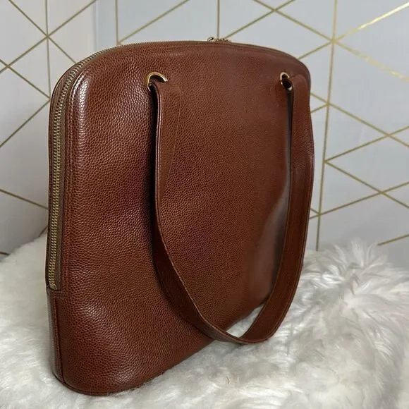 💯Authentic Chanel Caviar Double Zipped Handbag🍀 - Picture 16 of 17